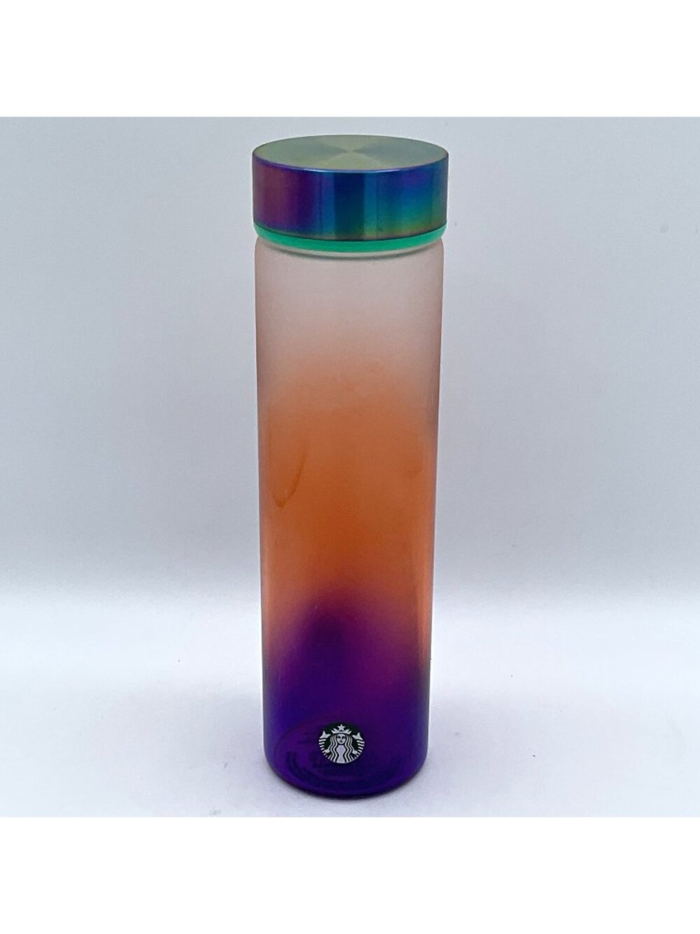 Starbucks Gradient Orange Purple Cold Beverage Bottle 18 oz Iridescent Lid